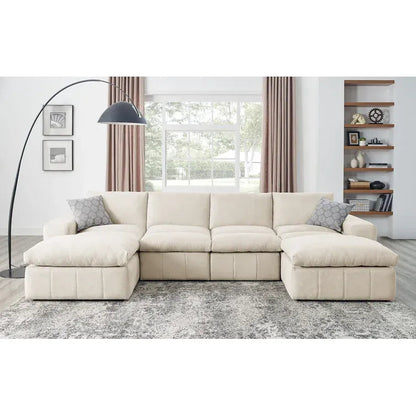 134in Wide Reversible Modular Sectional With Ottoman