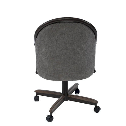 Casual Dining Cushion Swivel-and-Tilt Rolling Caster Chair, 38 Inches H x 24 Inches W x 22 Inches D